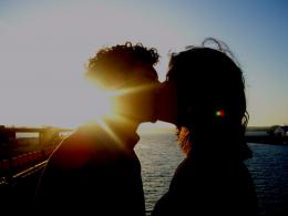 A kiss at sunset